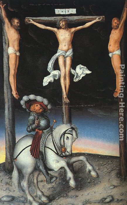 The Crucifixion with the Converted Centurion painting - Lucas Cranach the Elder The Crucifixion with the Converted Centurion art painting